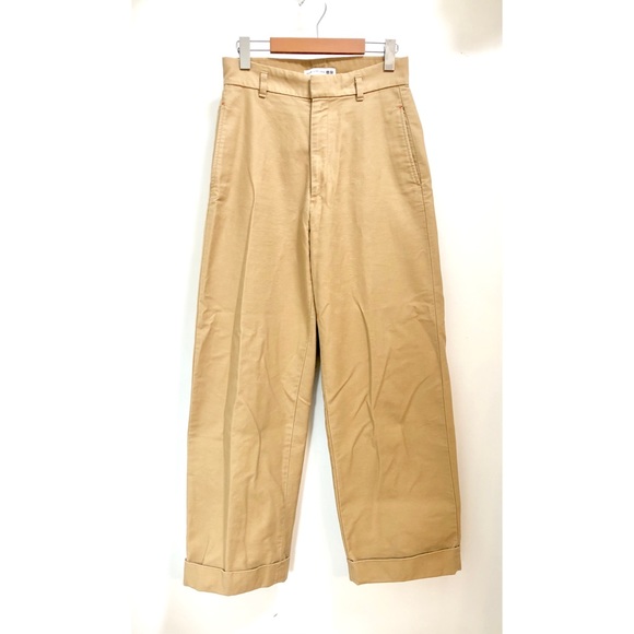 Uniqlo x Ines De La Fressange wide leg khakis - Picture 2 of 4